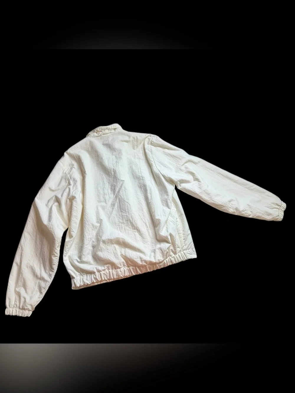 Vintage 80s T&M Motorsports Windbreaker Jacket White Size Large Four Seasons